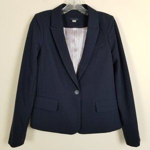 Tommy Hilfiger Blazer Jacket Size 8 Navy Blue Striped Lining